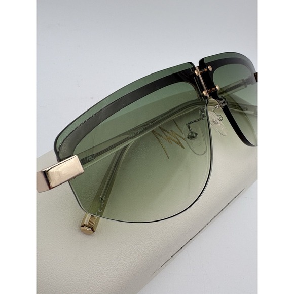 Matthew Williamson For Linda Farrow Sunglasses Hyacinth Gold Mint Green Gradient - Picture 1 of 14